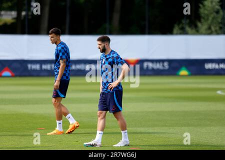 Rotterdam, Niederlande. 17. Juni 2023. Ivica Ivuši? Von Kroatien während einer Trainingssitzung vor dem Finale der UEFA Nations League 2022/23 in Varkenoord. (Foto: Mohammad Javad Abjoushak/SOPA Images/Sipa USA) Guthaben: SIPA USA/Alamy Live News Stockfoto