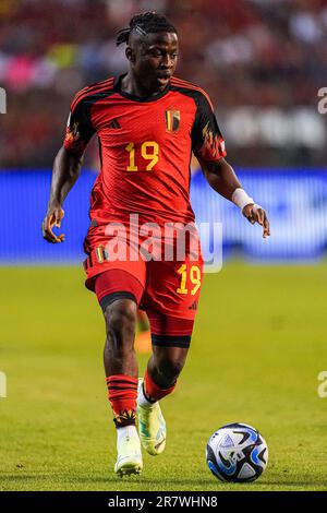 BRÜSSEL, BELGIEN – JUNI 17: Johan Bakayoko von Belgien während des Qualifikationsspiels der Gruppe D – UEFA EURO 2024 zwischen Belgien und Österreich im King-Baudouin-Stadion am 17. Juni 2023 in Brüssel, Belgien (Foto von Joris Verwijst/Orange Pictures) Stockfoto