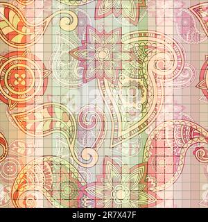 EPS10, Vektor-Nahtloses Paisley-Muster Stock Vektor