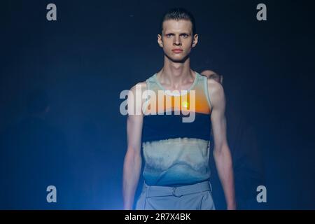 Mailand, Italien. 17. Juni 2023. MSGM Spring Summer 2024 Runway während der Mailänder Modewoche am 2023. Juni in Mailand; Italien 17/06/2023 Guthaben: dpa/Alamy Live News Stockfoto