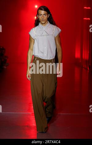 Mailand, Italien. 17. Juni 2023. JORDANLUCA Spring Summer 2024 Runway während der Mailänder Fashion Week am 2023. Juni in Mailand; Italien 17/06/2023 Guthaben: dpa/Alamy Live News Stockfoto