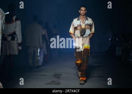 Mailand, Italien. 17. Juni 2023. MSGM Spring Summer 2024 Runway während der Mailänder Modewoche am 2023. Juni in Mailand; Italien 17/06/2023 Guthaben: dpa/Alamy Live News Stockfoto