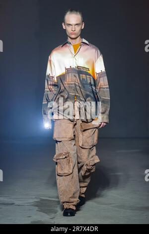 Mailand, Italien. 17. Juni 2023. MSGM Spring Summer 2024 Runway während der Mailänder Modewoche am 2023. Juni in Mailand; Italien 17/06/2023 Guthaben: dpa/Alamy Live News Stockfoto