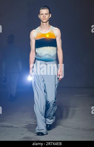 Mailand, Italien. 17. Juni 2023. MSGM Spring Summer 2024 Runway während der Mailänder Modewoche am 2023. Juni in Mailand; Italien 17/06/2023 Guthaben: dpa/Alamy Live News Stockfoto