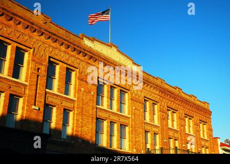 Das historische Gebäude des Bloch Building id in den Texas Stock Yards von Ft Worth Stockfoto