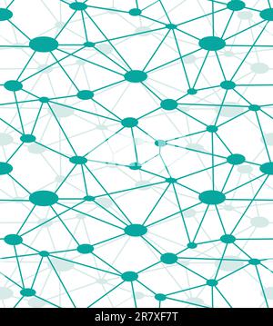 Neuronennetz, Vektorsymbol-Web. Schaltplan Netz, Netzwerksystem. Nahtloser Hintergrund. Stock Vektor