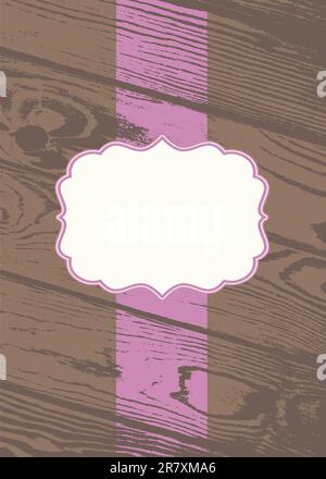 Vector Pastel Holzhintergrund und Rahmen. Einfach zu bearbeiten. Perfekt für Einladungen oder Ankündigungen. Stock Vektor
