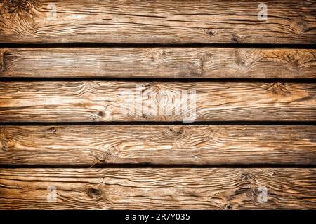 Dunkler Holzhintergrund. Rustikale Holzstruktur. Holzhintergrund. Alter, natürlicher, schäbiger Holzhintergrund, Nahaufnahme. Alte Grunge dunkel strukturierte Holzhintergründe Stockfoto