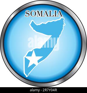 Vektorabbildung für das Land Somalia Round Button. Stock Vektor