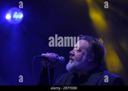 Valetta, Malta. 17. Juni 2023. Der Oscar-Preisträger Russell Crowe singt am 17. Juni 2023 auf dem Konzert in Valletta, Malta. Kredit: Jonathan Borg/Xinhua/Alamy Live News Stockfoto