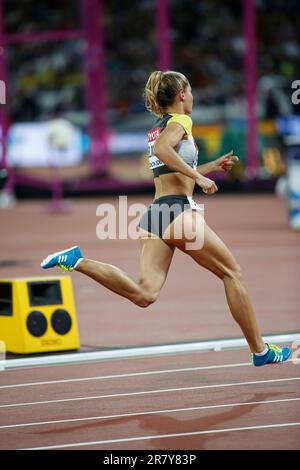 Ruth Sophia Spelmeyer nimmt an den 400 Metern der Leichtathletik-Weltmeisterschaft London 2017 Teil. Stockfoto