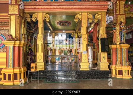 Hindu-Tempel Sri Muthumariamman in Matale in der Zentralprovinz Sri Lankas. Der Tempel ist Mariamman gewidmet, der Göttin des Regens und Stockfoto