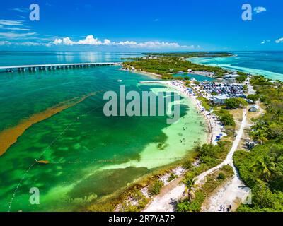 Bahia Honda State Park - Calusa Beach, Florida Keys - tropische Küste mit paradiesischen Stränden - USA Stockfoto
