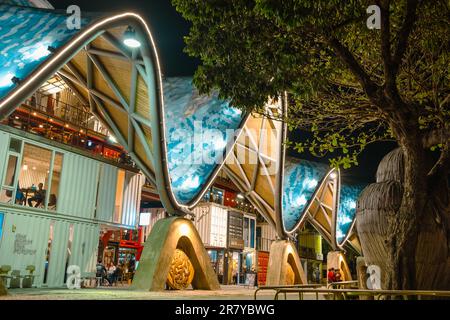 Taitung, Taiwan - 15. März 2023 : Tiehua Music Village Night view Stockfoto