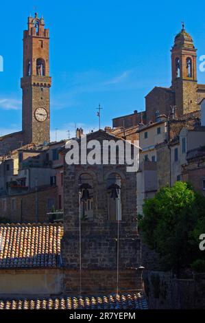 Montalcino, Val d'Orcia, Orcia-Tal, UNESCO-Weltkulturerbe, Provinz Siena, Toskana, Landschaft der Toskana, Italien Stockfoto