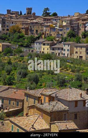 Montalcino, Val d'Orcia, Orcia-Tal, UNESCO-Weltkulturerbe, Provinz Siena, Toskana, Landschaft der Toskana, Italien Stockfoto
