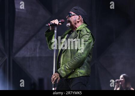 Vasco Rossi tritt während des Konzerts der Vasco Live 2023 Tour am 17. Juni 2023 im Stadio Olimpico in Rom auf Stockfoto