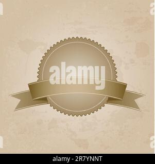 Retro-Grunge Hintergrund mit Sterne-Label und Band Stock Vektor