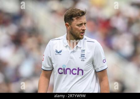 Birmingham, Großbritannien. 18. Juni 2023. Ollie Robinson von England während des LV= Insurance Ashes First Test Series Day 3 England gegen Australien in Edgbaston, Birmingham, Großbritannien, 18. Juni 2023 (Foto von Craig Thomas/News Images) in Birmingham, Großbritannien, am 6./18. Juni 2023. (Foto: Craig Thomas/News Images/Sipa USA) Guthaben: SIPA USA/Alamy Live News Stockfoto