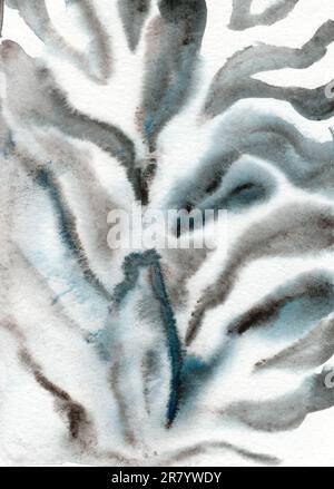 Aquarellfarbiger abstrakter Hintergrund der Zebrahaut-Imitation. Zebrastruktur in Wildtieren Stockfoto