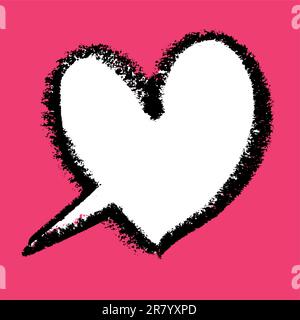 Herzförmige Sprechblase. Vektor-Illustration. Stock Vektor