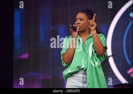Livin Joy Performing at lets Rock Leeds 80s Festival , Leeds UK , 17.06.2023 Stockfoto