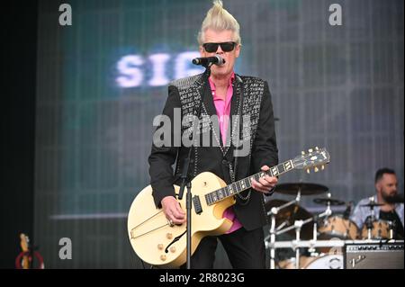 Sigue Sigue Sputnik Performing at lets Rock Leeds 80s Festival , Leeds UK , 17.06.2023 Stockfoto