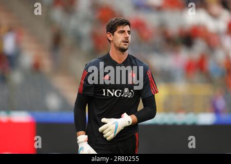 Brüssel, Belgien. 17. Juni 2023. Thibaut Courtois (BEL) Fußball : UEFA Euro 2024 Qualifying Round Group F Match zwischen Belgien 1-1 Österreich im King-Baudouin-Stadion in Brüssel, Belgien . Kredit: Mutsu Kawamori/AFLO/Alamy Live News Stockfoto