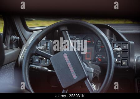 Armaturenbrett fiat uno Turbo Stockfoto