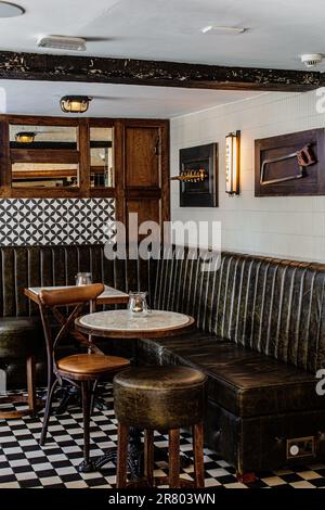 Das Innere des Butchers Tap and Grill in Marlow, Buckinghamshire, Großbritannien Stockfoto