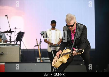 17. Juni 2023, Leeds, South Yorkshire, U.K: Sigue Sigue Sputnik Performing at Lets Rock Leeds 80s Festival , Leeds UK , 17.06.2023 (Credit Image: © Robin Burns/ZUMA Press Wire) REDAKTIONELLE VERWENDUNG! Nicht für den kommerziellen GEBRAUCH! Stockfoto