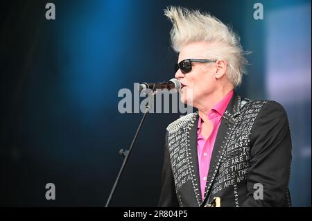 17. Juni 2023, Leeds, South Yorkshire, U.K: Sigue Sigue Sputnik Performing at Lets Rock Leeds 80s Festival , Leeds UK , 17.06.2023 (Credit Image: © Robin Burns/ZUMA Press Wire) REDAKTIONELLE VERWENDUNG! Nicht für den kommerziellen GEBRAUCH! Stockfoto