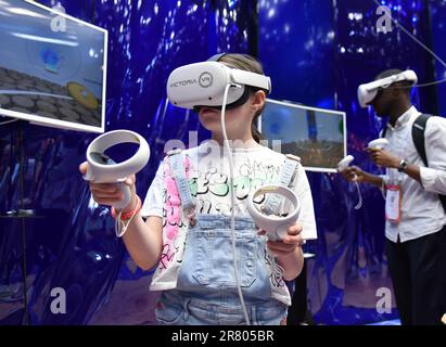 Allgemeine Atmosphäre während der Viva Technology VivaTech 2023 Messe in Paris, Frankreich am 17. Juni 2023 Foto von Alain Apaydin/ABACAPRESS.COM Stockfoto