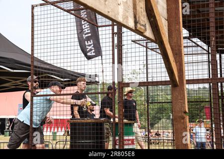 Black Deer Festival, Kent, Großbritannien - 18. Juni Stimmung Shots Black Deer Festival, Eridge Park, Kent. Kredit: Jill O'Donnell/Alamy Live News Stockfoto