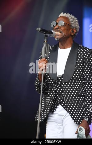 17. Juni 2023, Leeds, South Yorkshire, U.K: Junior Performing at lets Rock Leeds 80s Festival , Leeds UK , 17.06.2023 (Kreditbild: © Robin Burns/ZUMA Press Wire) NUR REDAKTIONELLE VERWENDUNG! Nicht für den kommerziellen GEBRAUCH! Stockfoto