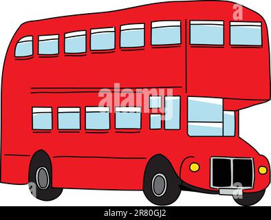 Londoner Bus. Vektordarstellung. Stock Vektor