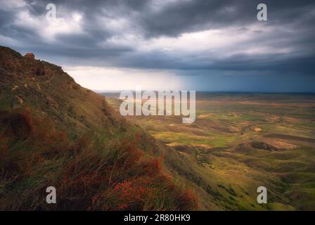 Gareja Wüste, der Region Kachetien, Georgia. Herbst Landschaft in der Nähe von Sagarejo Gemeinde, Region Kachetien Stockfoto