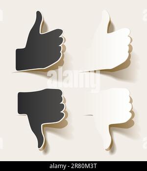 Wie bei Aufklebern Stock Vektor