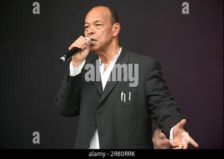 17. Juni 2023, Leeds, South Yorkshire, U.K: Roland Gift of the Fine Young Cannibals Performing at Lets Rock Leeds 80s Festival , Leeds UK , 17.06.2023 (Kreditbild: © Robin Burns/ZUMA Press Wire) NUR REDAKTIONELLE VERWENDUNG! Nicht für den kommerziellen GEBRAUCH! Stockfoto