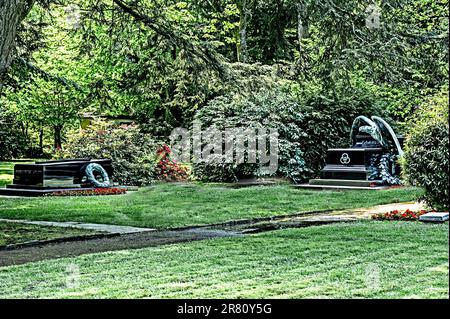 Essen (NRW, Deutschland): Familienfriedhof der Familie Krupp in Essen Bredeney; Friedhof der Familie Krupp Stockfoto