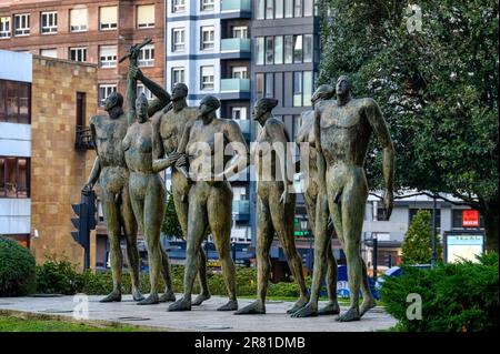 Asturias, Oviedo, Spanien - 12. Februar 2023: monumento a la concordia Stockfoto