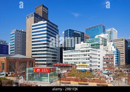 Südkorea, Seoul, Geschäftsviertel Myeongdong - Myeong-dong Station - Seoul U-Bahn Linie 4 Stockfoto