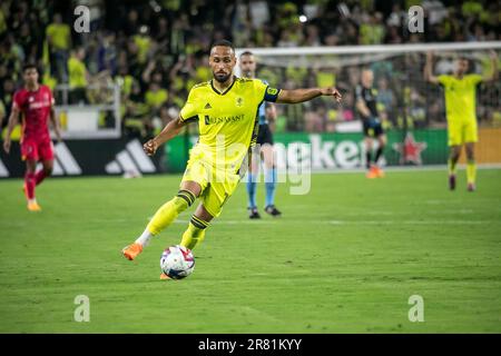 Nashville, Tennessee, USA. 17., Juni 2023. Hany Mukhtar gewinnt einen Hattrick. Nashville SC besiegt St. Louis City SC 3-1 im GEODIS Park. Kredit: Kindell Buchanan/Alamy Live News. Stockfoto