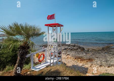 Torre Vado in Apulien, eine kleine Perle am Ufer des Ionischen Meeres, Stockfoto