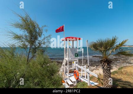 Torre Vado in Apulien, eine kleine Perle am Ufer des Ionischen Meeres, Stockfoto