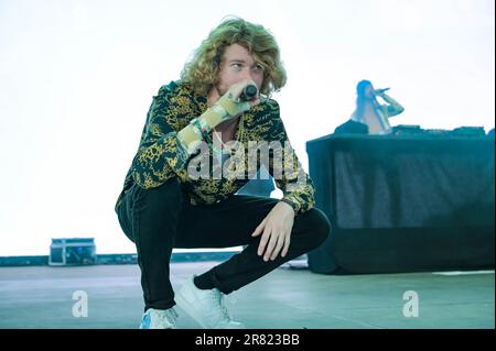 Yung Gravy tritt am 3. Tag des Bonnaroo Music & Arts Festivals 2023 am 17. Juni 2023 in Manchester, Tennessee, auf. Foto: Darren Eagles/imageSPACE Stockfoto