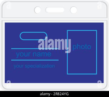 Personalausweis für die Sicherheit im Büro. Vektordarstellung. Stock Vektor