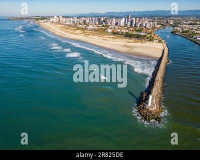 Leuchttürme in Mampituba River, Torres, Rio Grande do Sul, Brasilien Stockfoto