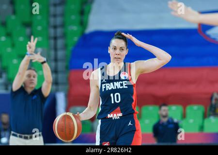 Sarah Michel (10 Frankreich) während des Gruppenspiels im eurobasket 2023 für Frauen zwischen Slowenien und Frankreich in der Arena Stozice, Slowenien. (Sven Beyrich/SPP) Kredit: SPP Sport Press Photo. Alamy Live News Stockfoto