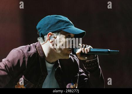 Neuhausen Ob Eck, Deutschland. 18. Juni 2023. Casper ist auf der Bühne beim Southside Festival. Das Musikfestival ist eines der größten deutschen Open-Air-Festivals in der deutschsprachigen Region. Kredit: Philipp von Ditfurth/dpa/Alamy Live News Stockfoto